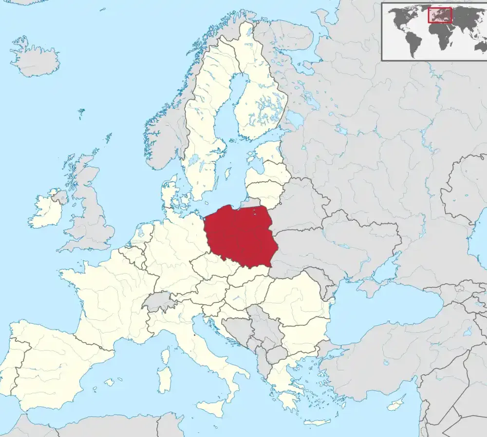 Poland in European Union Map